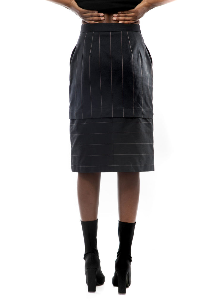 Deconstructed Italian Wool Skirt