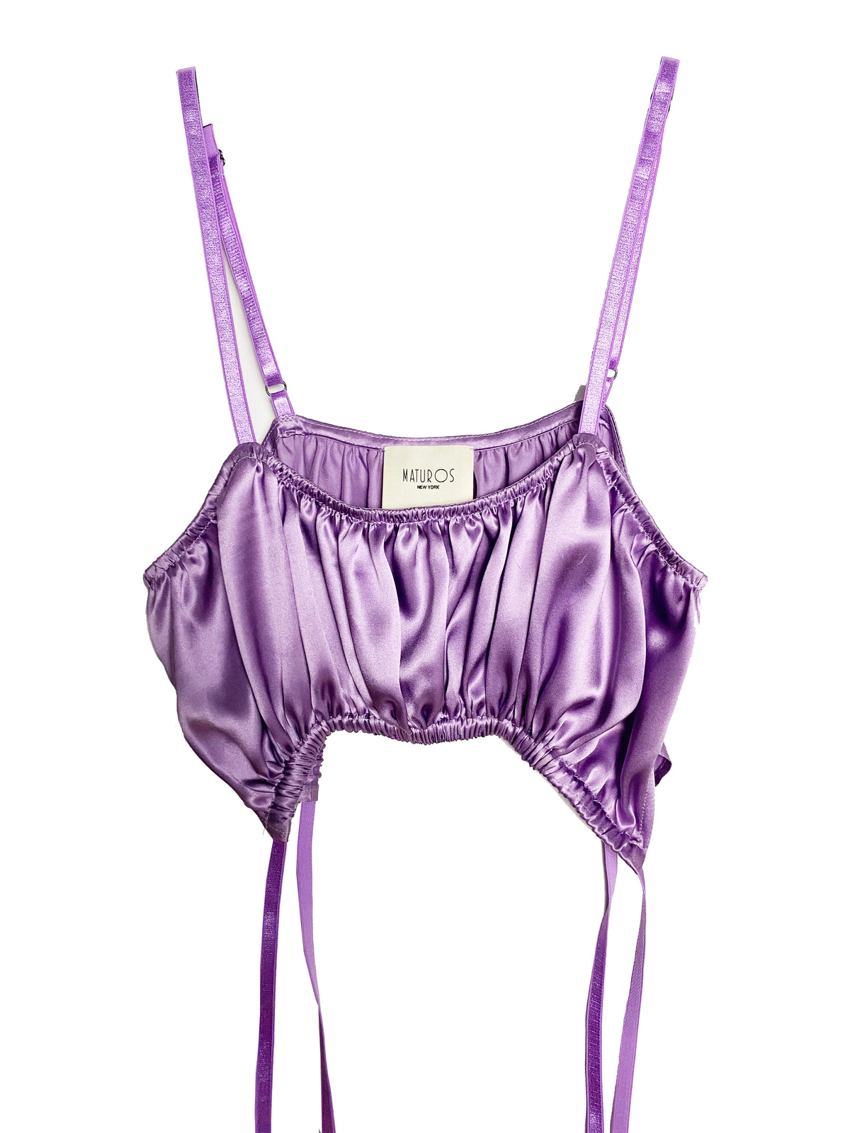 Silk bra top in purple - The Sei